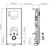 Система инсталляции для унитазов WASSERKRAFT ABENS 20TLT.010.ME.BL.PB04